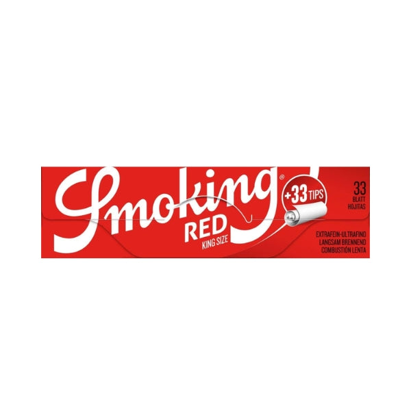 Smoking Red King Size Papers + Tips