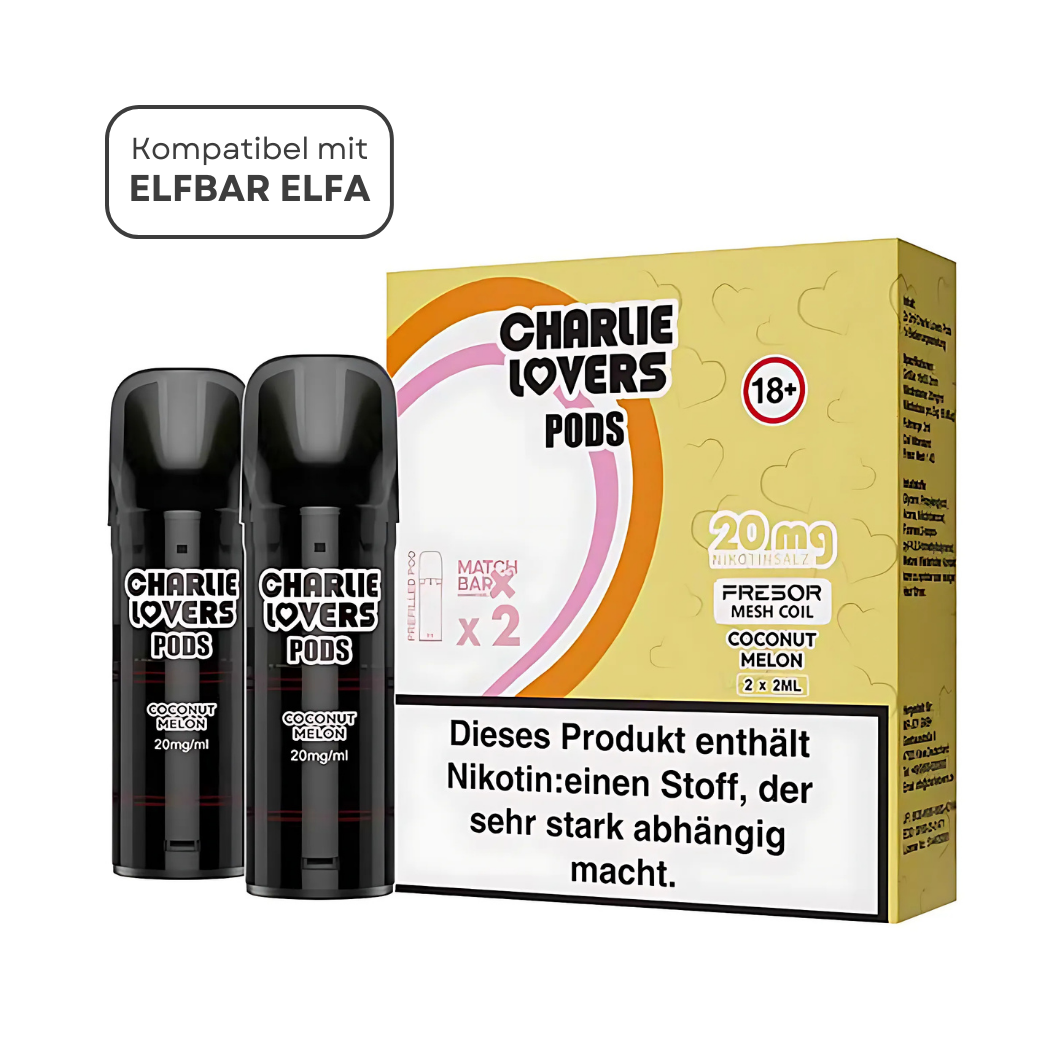 Charlie Lovers ELFA Pods - Coconut Melon | 2 Stück | ELFA kompatibel - Smoke & Co.