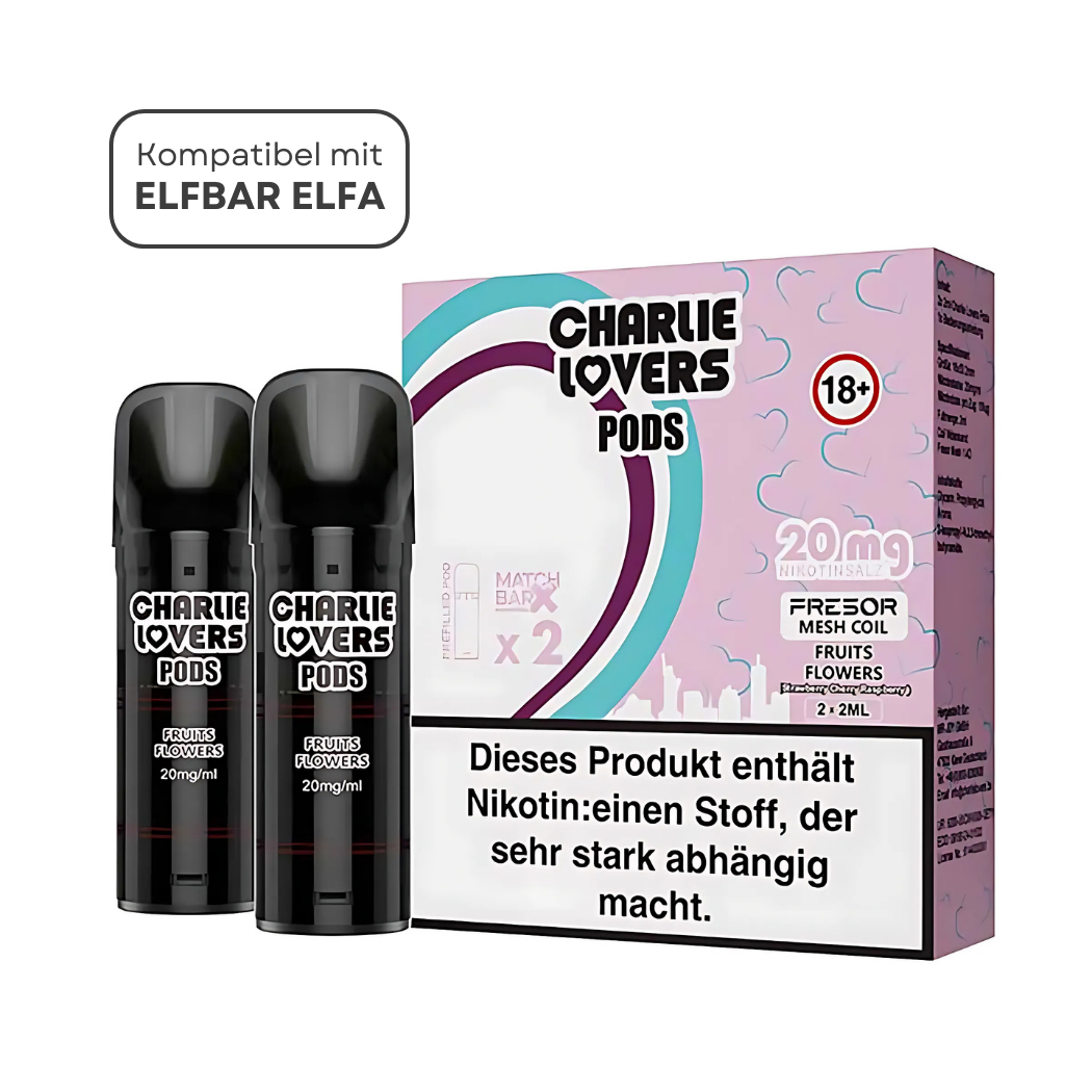 Charlie Lovers ELFA Pods - Fruits Flowers | 2 Stück | ELFA kompatibel - Smoke & Co.