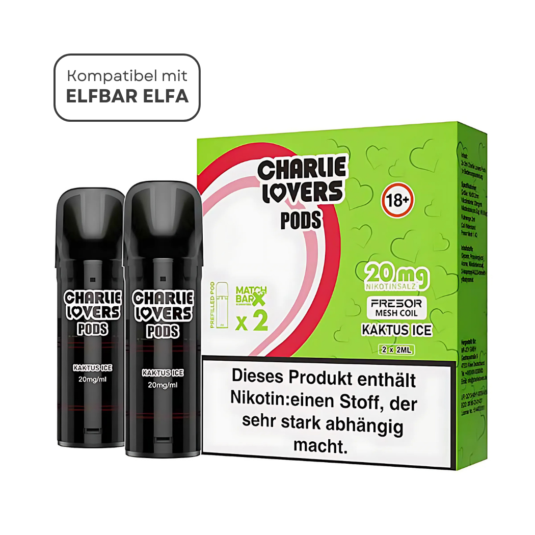 Charlie Lovers ELFA Pods - Kaktus Ice | 2 Stück | ELFA kompatibel - Smoke & Co.