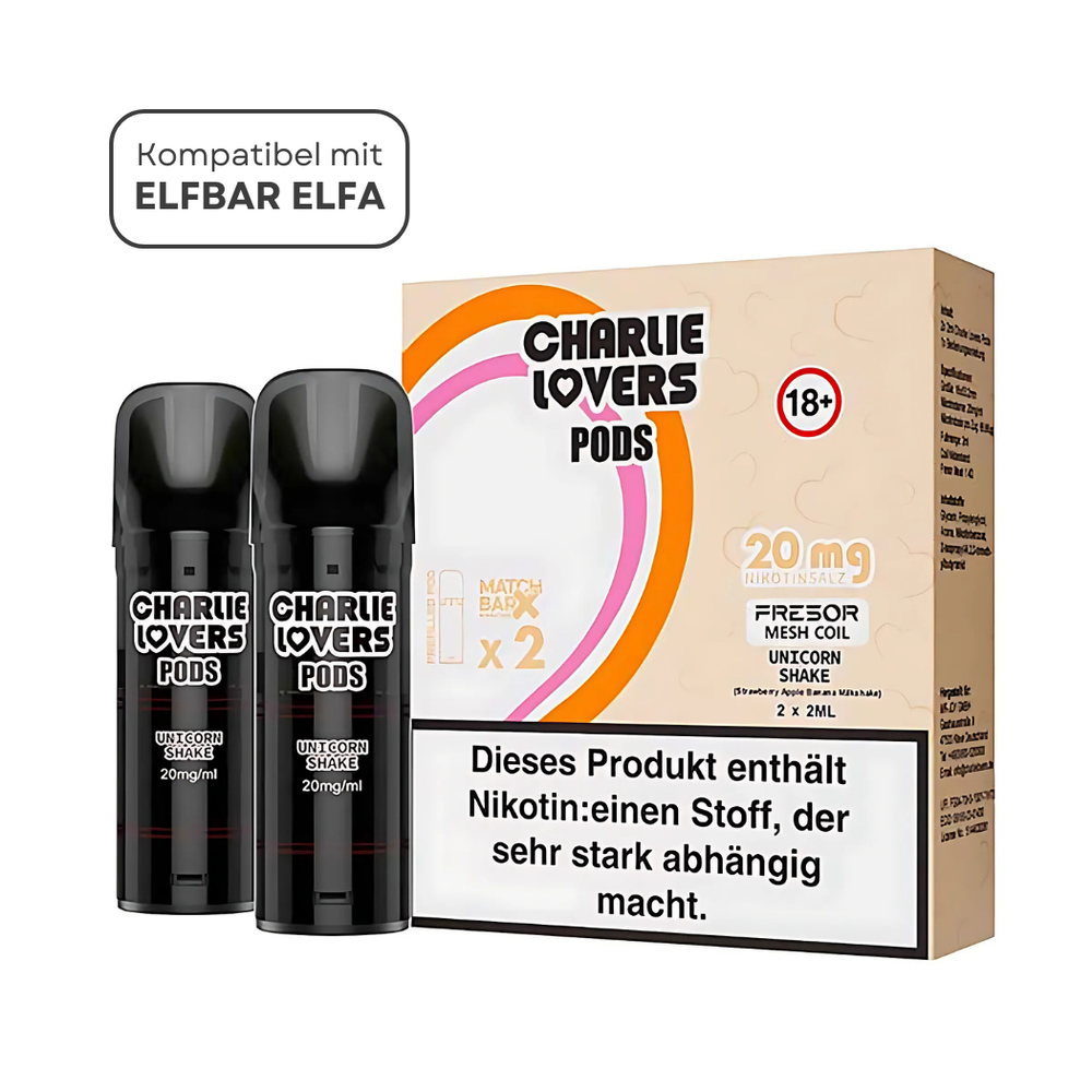 Charlie Lovers ELFA Pods - Unicorn Shake | 2 Stück | ELFA kompatibel - Smoke & Co.
