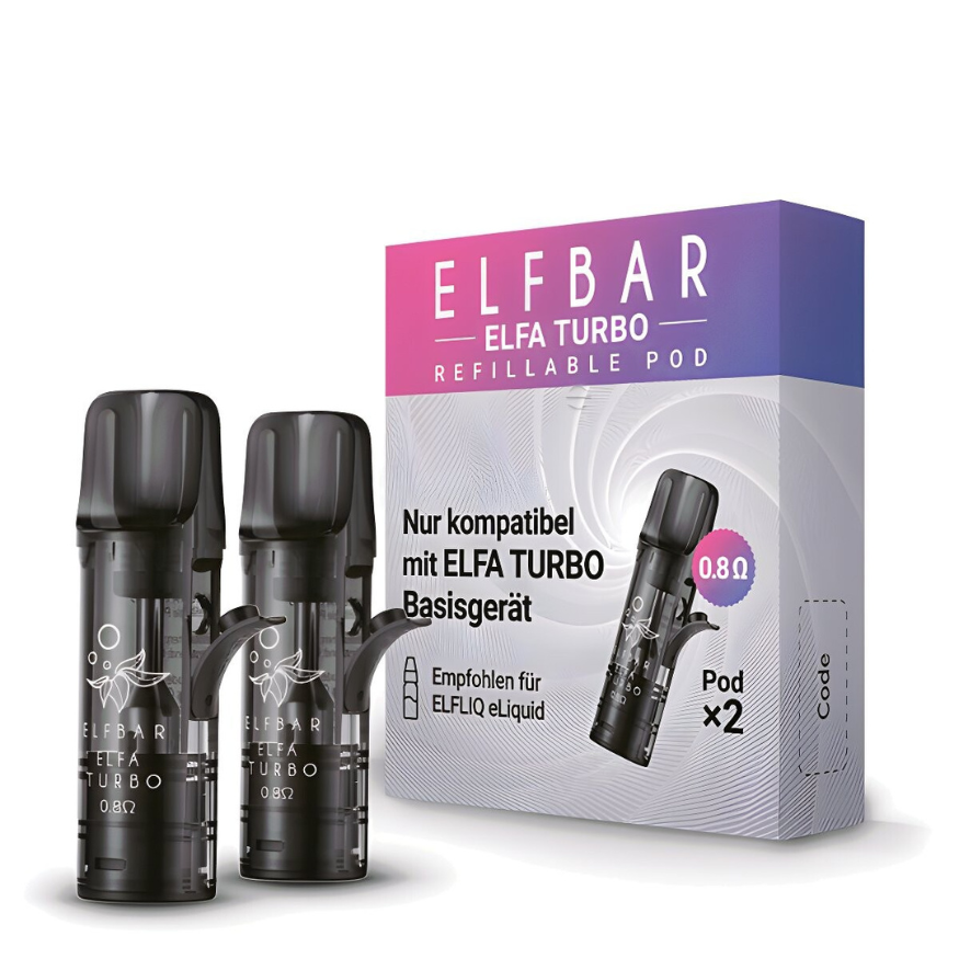 ELFA Turbo - 0.8 Ohm | Refillable Pods (2 Stück) - Smoke & Co.