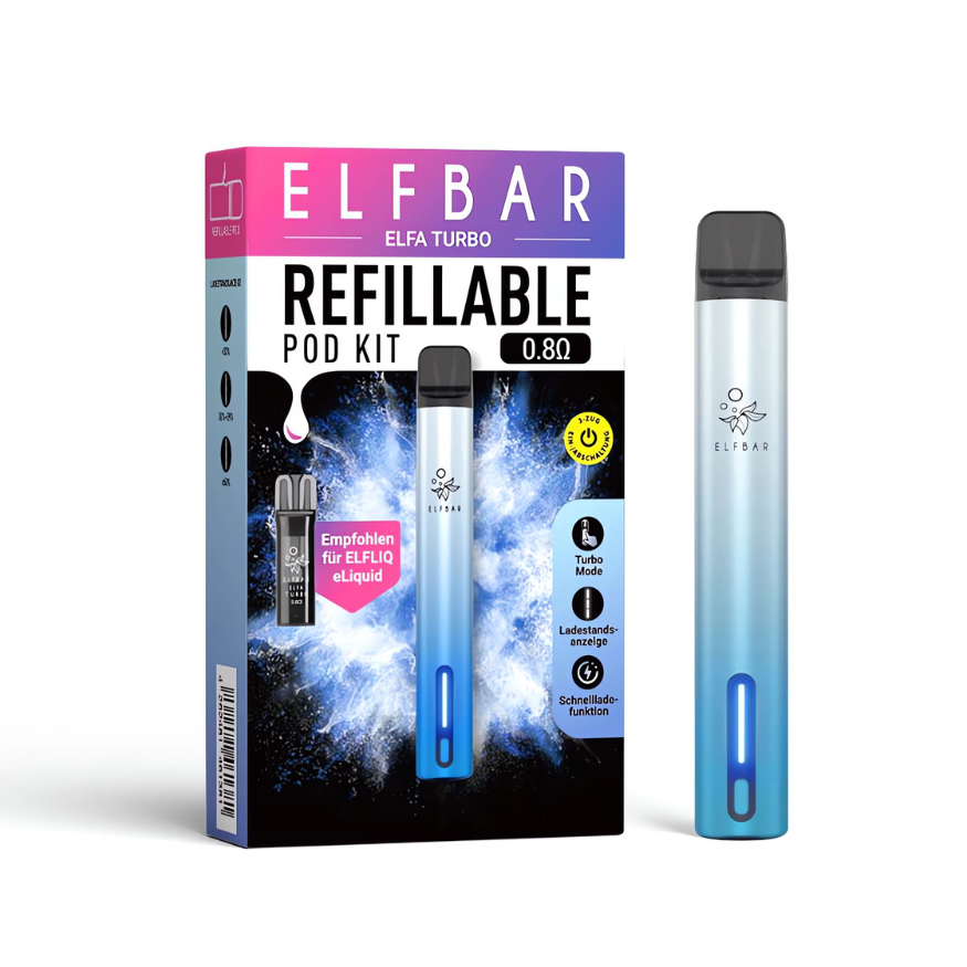 ELFA TURBO | Pod Kit | Aurora Cyan - Smoke & Co.