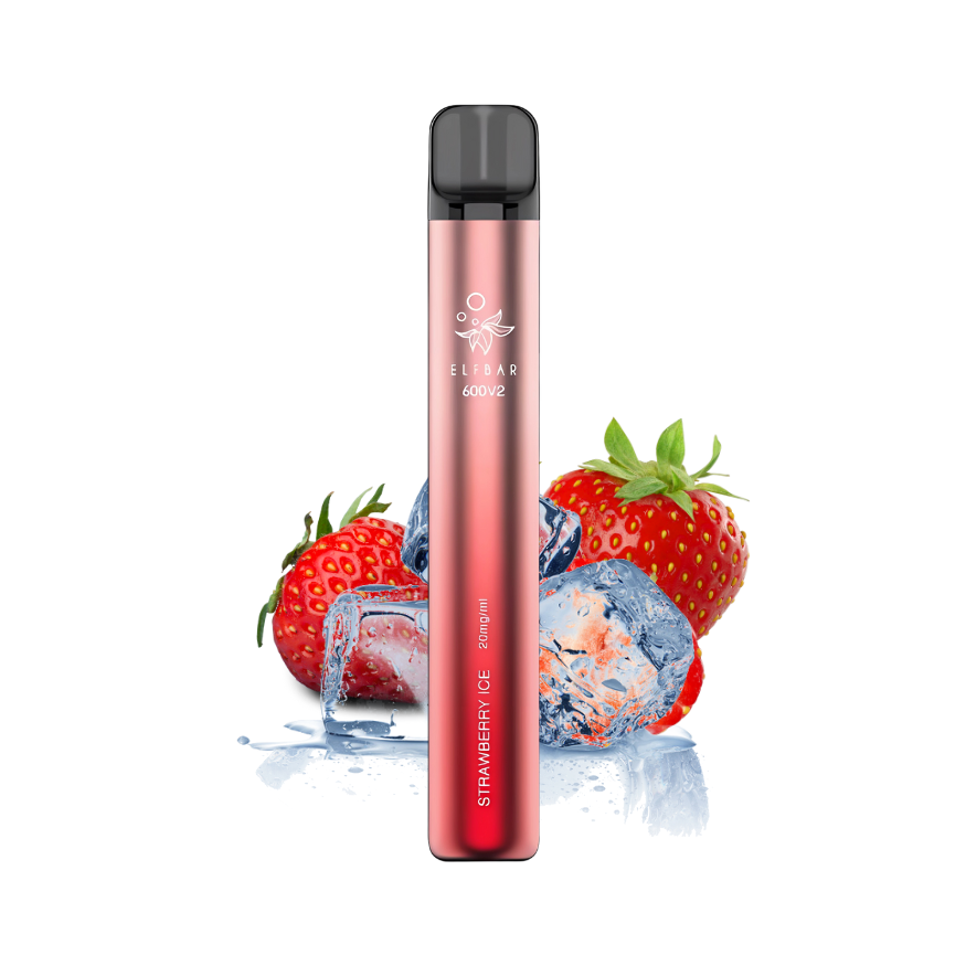 Elfbar 600 V2 - Strawberry Ice (Mesh Coil)