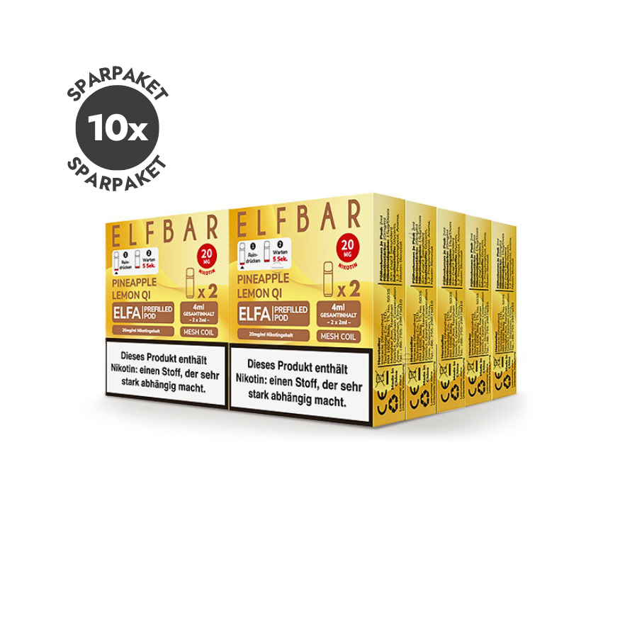 Elfbar ELFA Pods - 10x Pineapple Lemon QI | Spar Paket