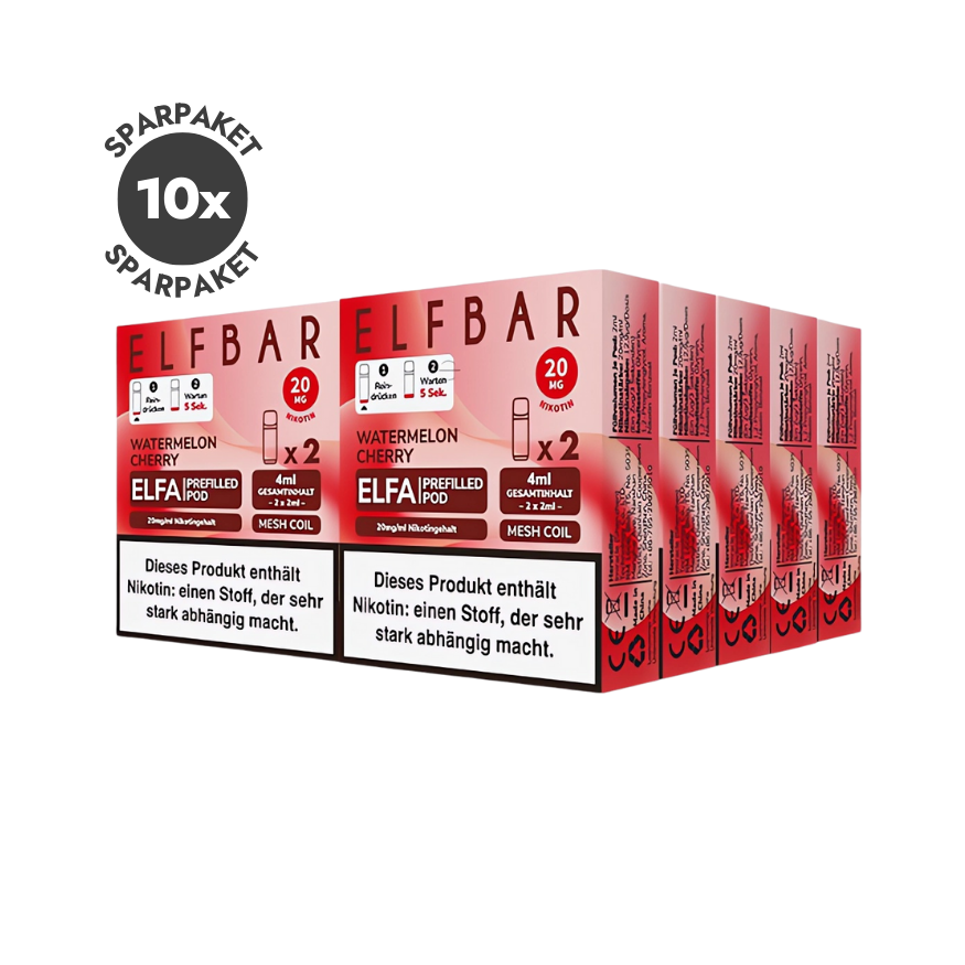 Elfbar ELFA Pods - 10x Watermelon Cherry | Spar Paket - Smoke & Co.
