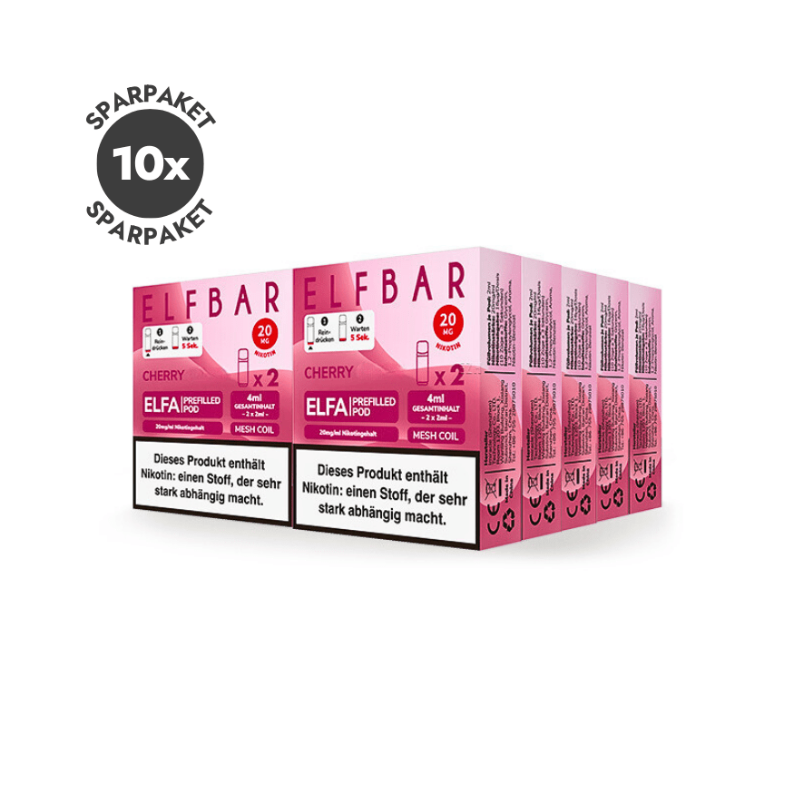 Elfbar ELFA Pods - 10x Cherry | Spar Paket - Smoke & Co.