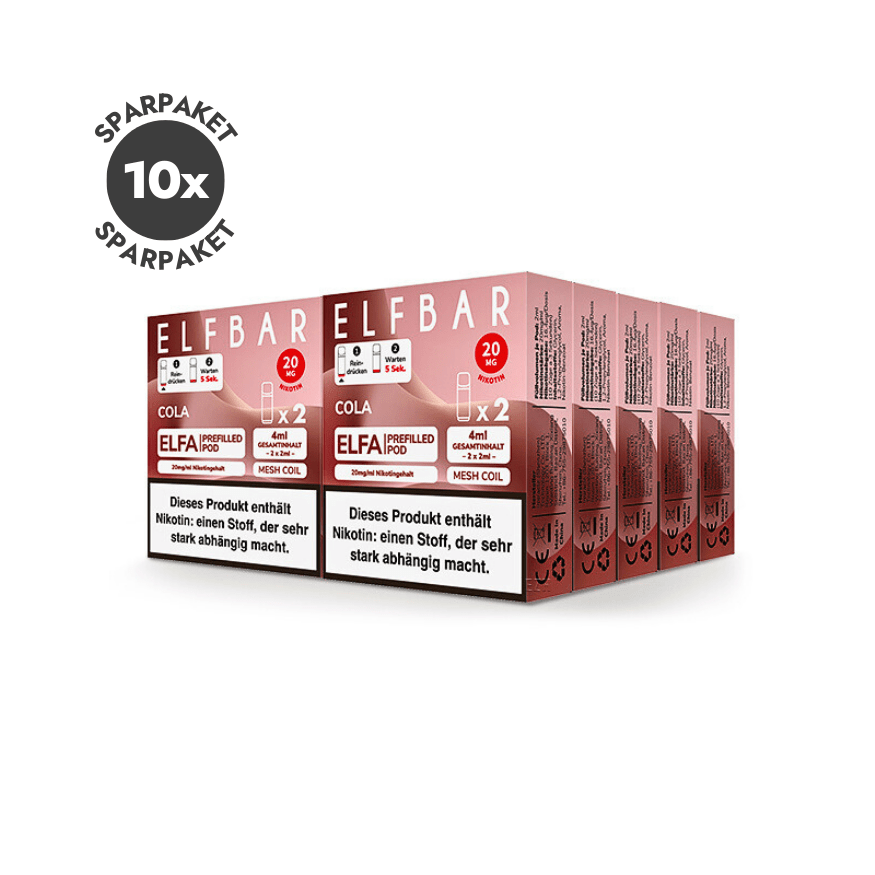 Elfbar ELFA Pods - 10x Cola | Spar Paket - Smoke & Co.