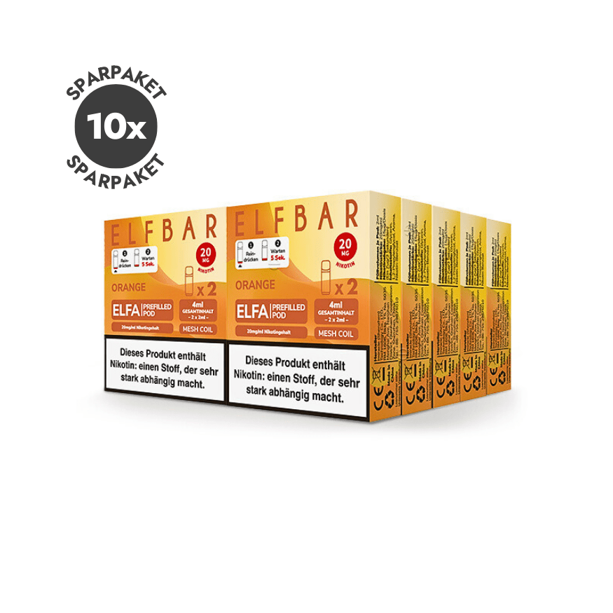 Elfbar ELFA Pods - 10x Orange | Spar Paket - Smoke & Co.