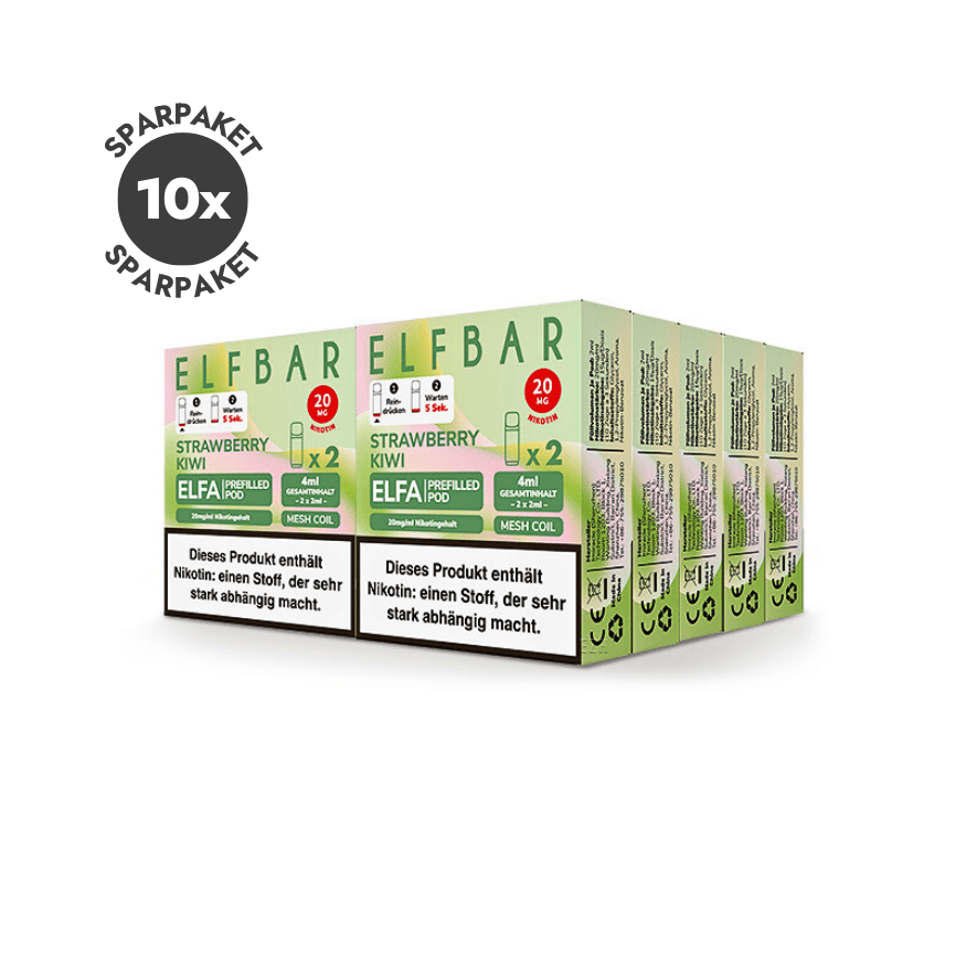 Elfbar ELFA Pods - 10x Strawberry Kiwi | Spar Paket - Smoke & Co.