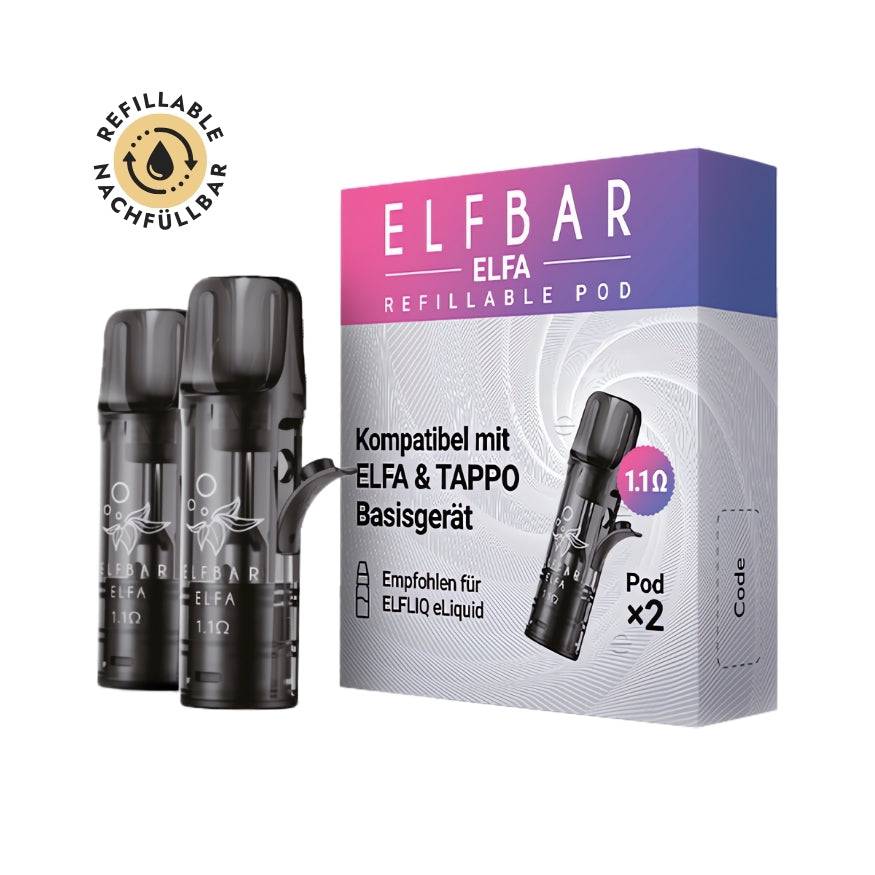 ELFA - 1.1 Ohm | Refillable Pods (2 Stück) - Smoke & Co.