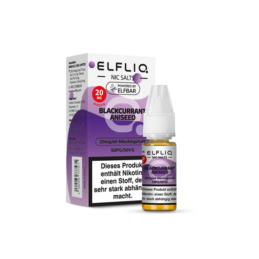ELFLIQ - Blackcurrant Aniseed | Liquid | 20mg - Smoke & Co.