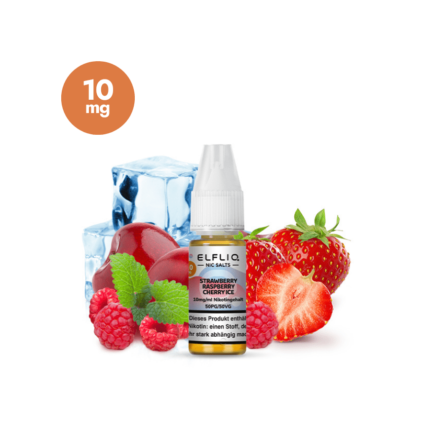 ELFLIQ - Strawberry Raspberry Cherry Ice | Liquid | 10mg - Smoke & Co.
