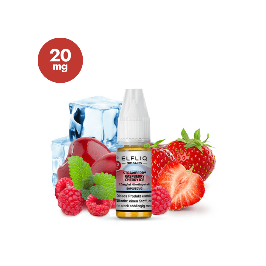 ELFLIQ - Strawberry Raspberry Cherry Ice | Liquid | 20mg - Smoke & Co.