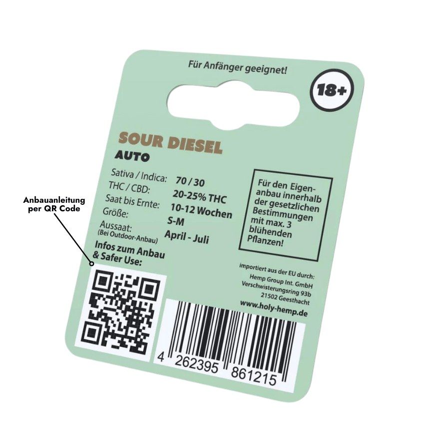 Cannabis Samen | Sour Diesel | Cali Seeds by Holy Hemp - Smoke & Co.