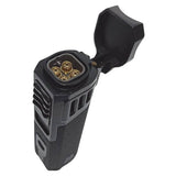 4x Jet Flame - Schwarz / Black Matt - Zigarrenfeuerzeug - Smoke & Co.