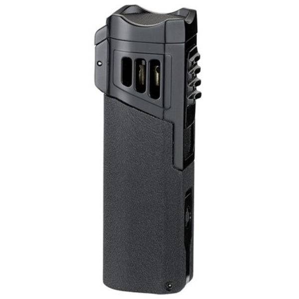 4x Jet Flame - Schwarz / Black Matt - Zigarrenfeuerzeug - Smoke & Co.