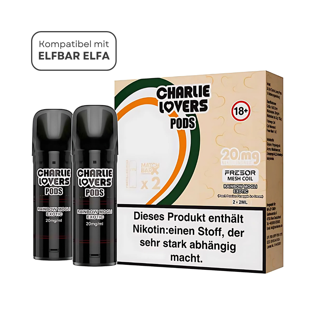 Charlie Lovers ELFA Pods - Rainbow Mogli Exotic | 2 Stück | ELFA kompatibel - Smoke & Co.
