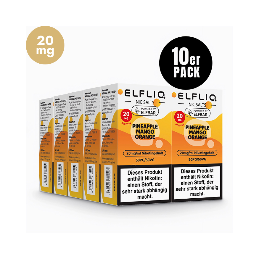 ELFLIQ - 10x Pineapple Mango Orange | Liquid | Spar Bundle