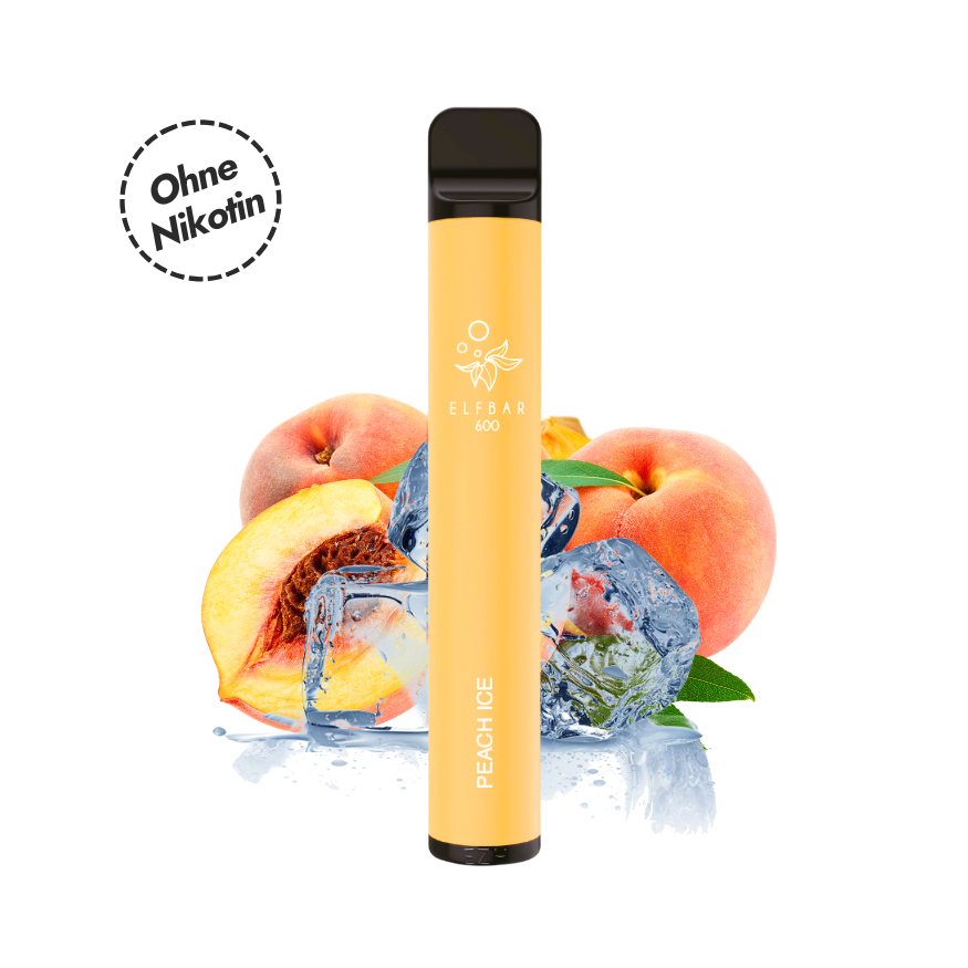 Elfbar 600 - Peach Ice | ohne Nikotin | Nikotinfrei