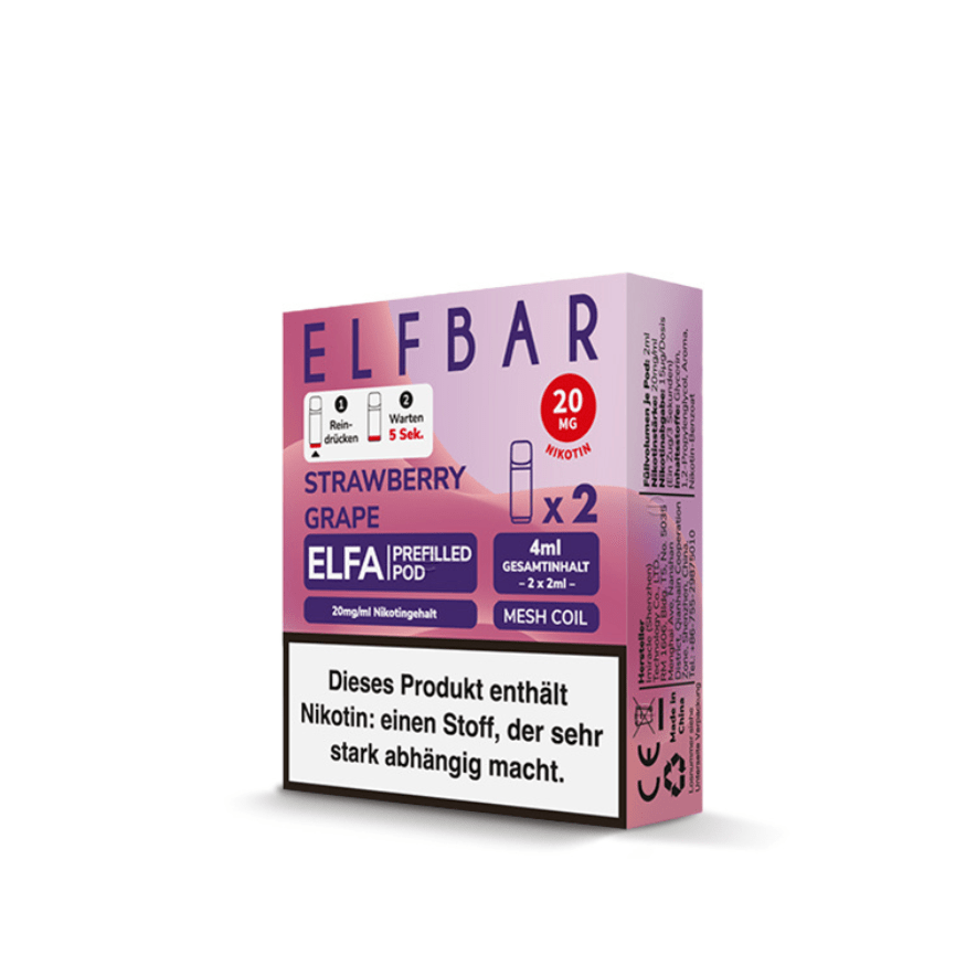 ELFA Pods - Strawberry Grape (2 Stück) (Erdbeere Traube) - Smoke & Co.