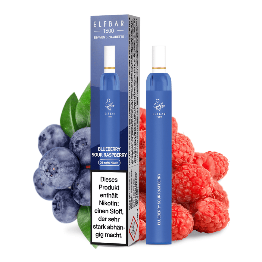 ELFBAR T600 - Blueberry Sour Raspberry - 600 Zge + QR Echtheitscode Smoke & Co. ELFBAR T600 - Blueberry Sour Raspberry - 600 Zge + QR Echtheitscode Smoke & Co.