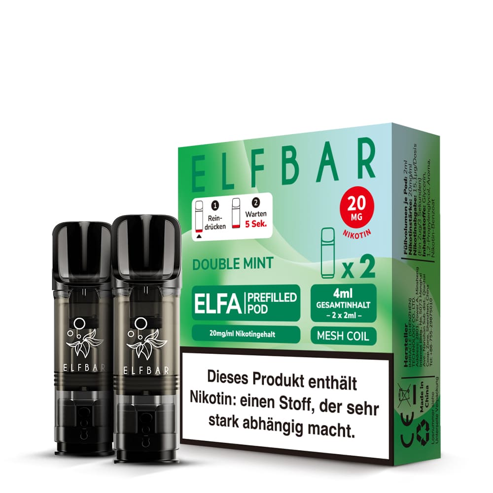 Elfbar ELFA Pods Double Mint 2er Pack 20mg
