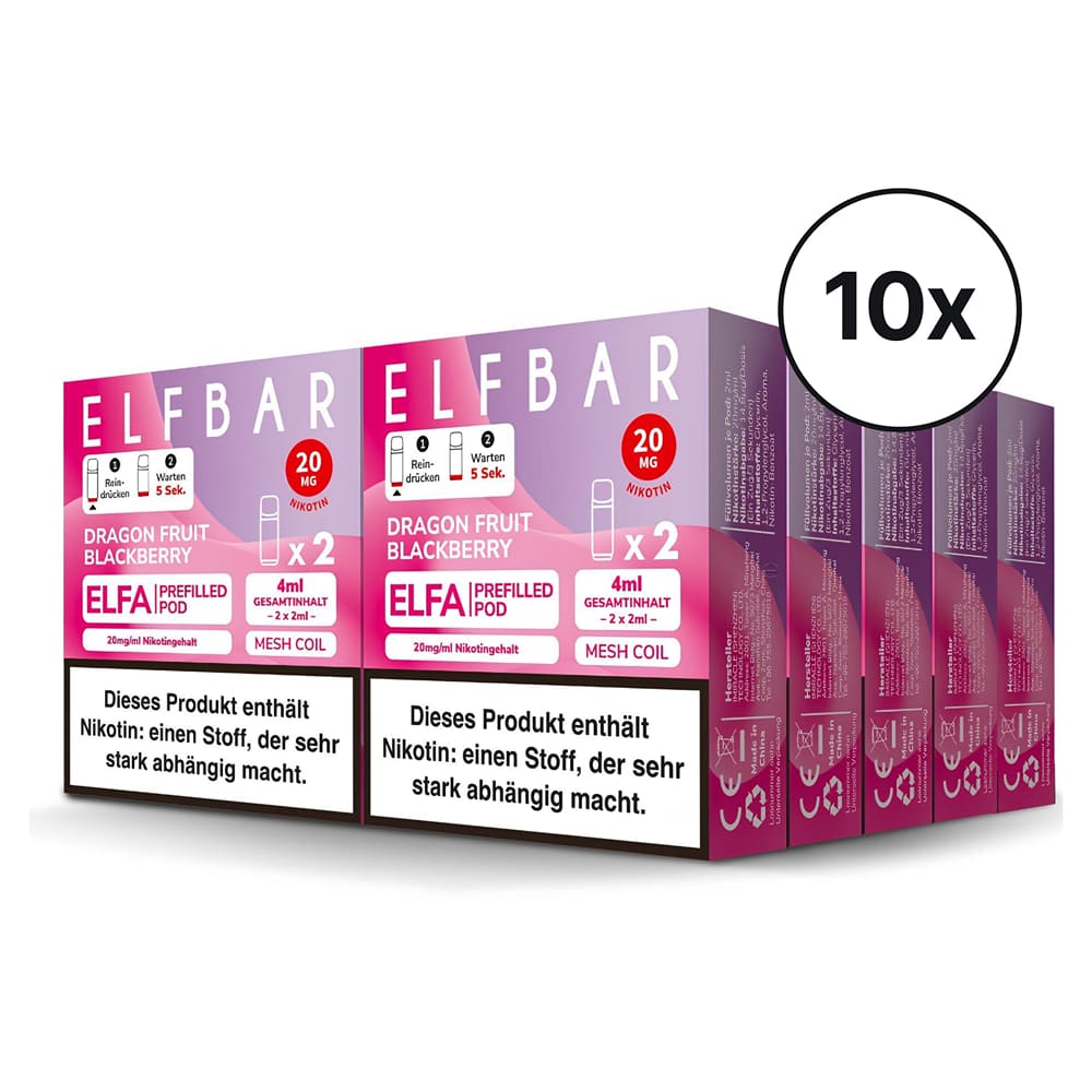 Elfbar ELFA Pods - Dragon Fruit Blackberry | Spar-Bundle