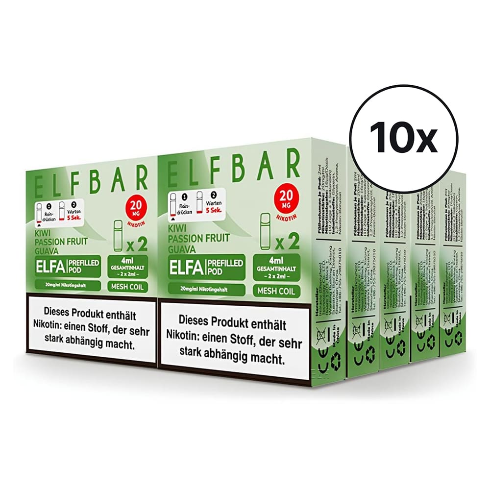 Elfbar ELFA Pods - Kiwi Passionfruit Guava | Spar-Bundle