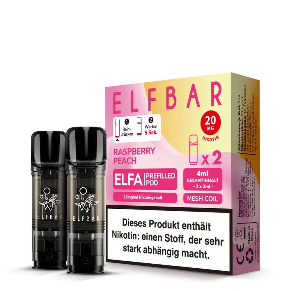 Elfbar ELFA Pods Raspberry Peach 2er Pack 20mg
