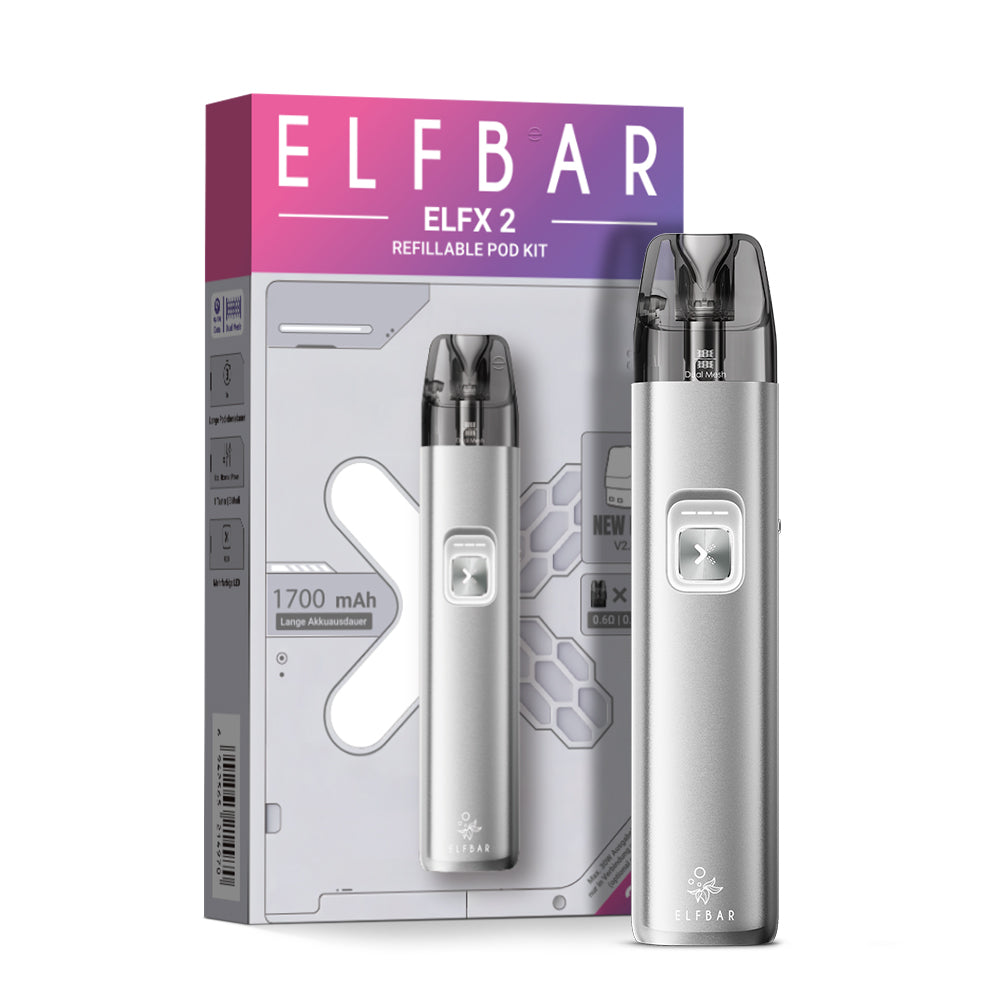 Elfbar ELFX 2 Pod Kit Titanium Silver Produktbild 2
