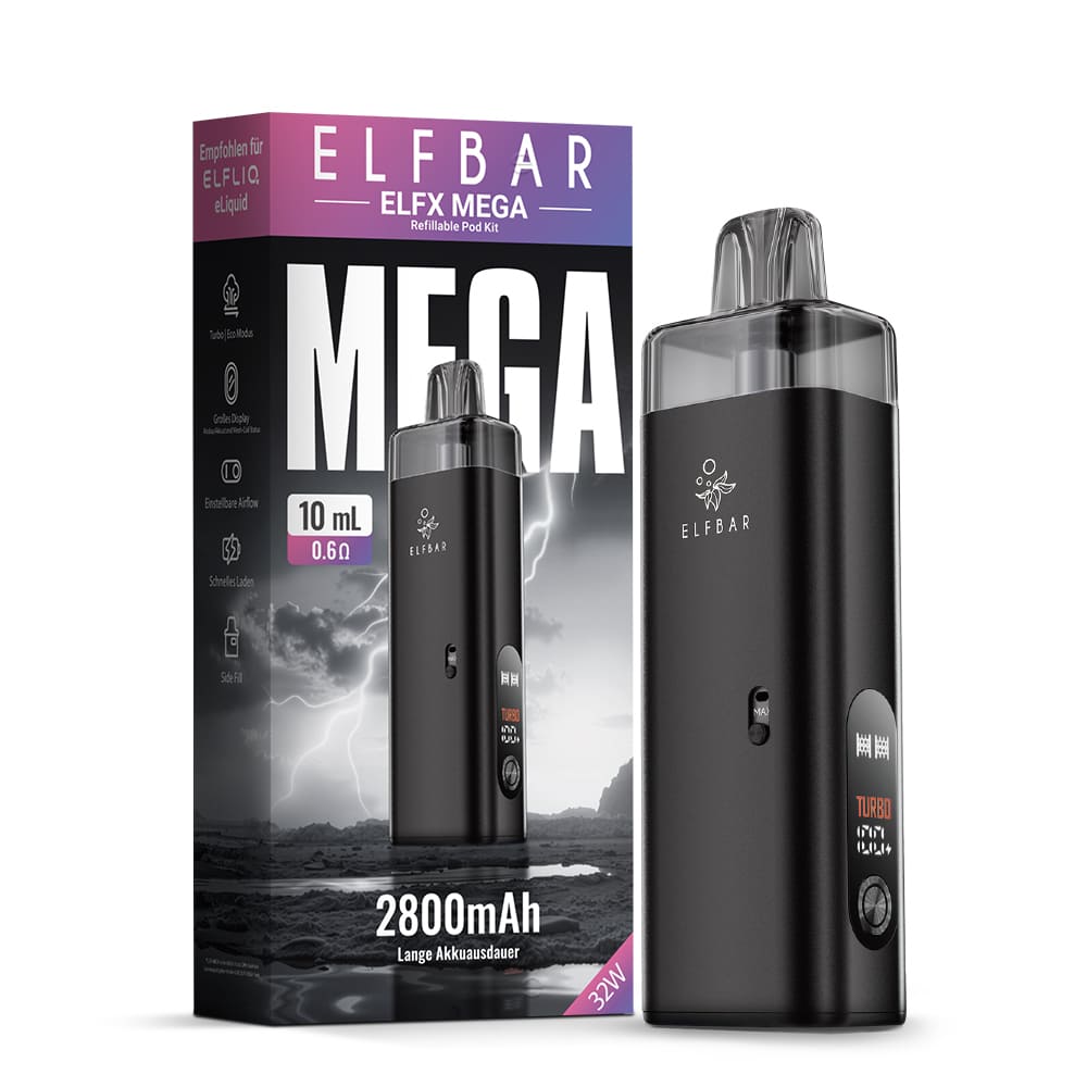 Elfbar ELFX Mega Pod Kit – Black