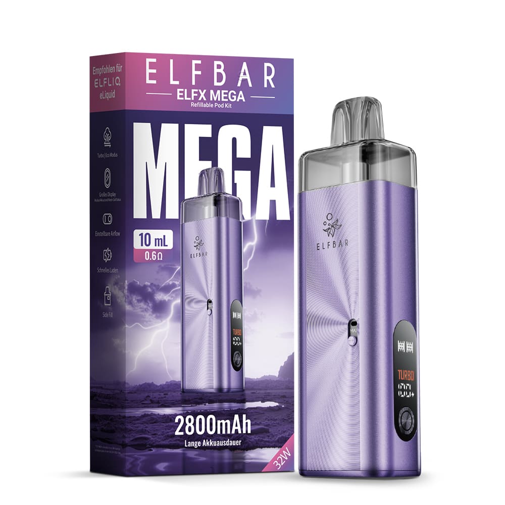 Elfbar ELFX Mega Pod Kit – Purple