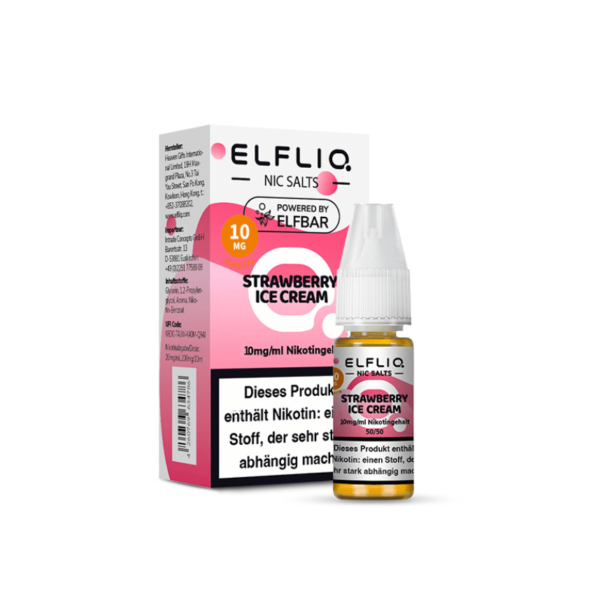 ELFLIQ - Strawberry Ice Cream | Liquid | 10mg - Smoke & Co.
