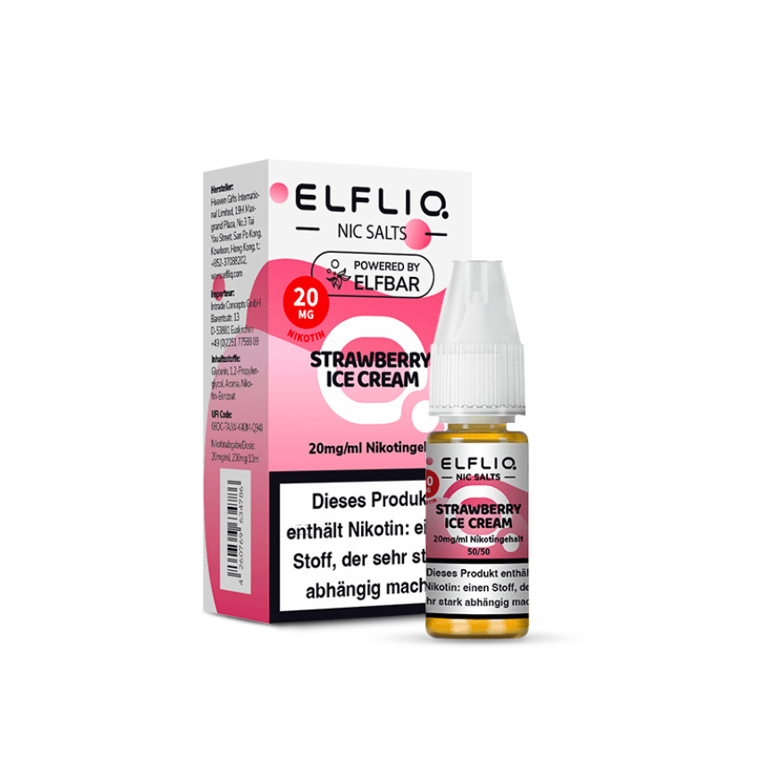 ELFLIQ - Strawberry Ice Cream | Liquid | 20mg - Smoke & Co.