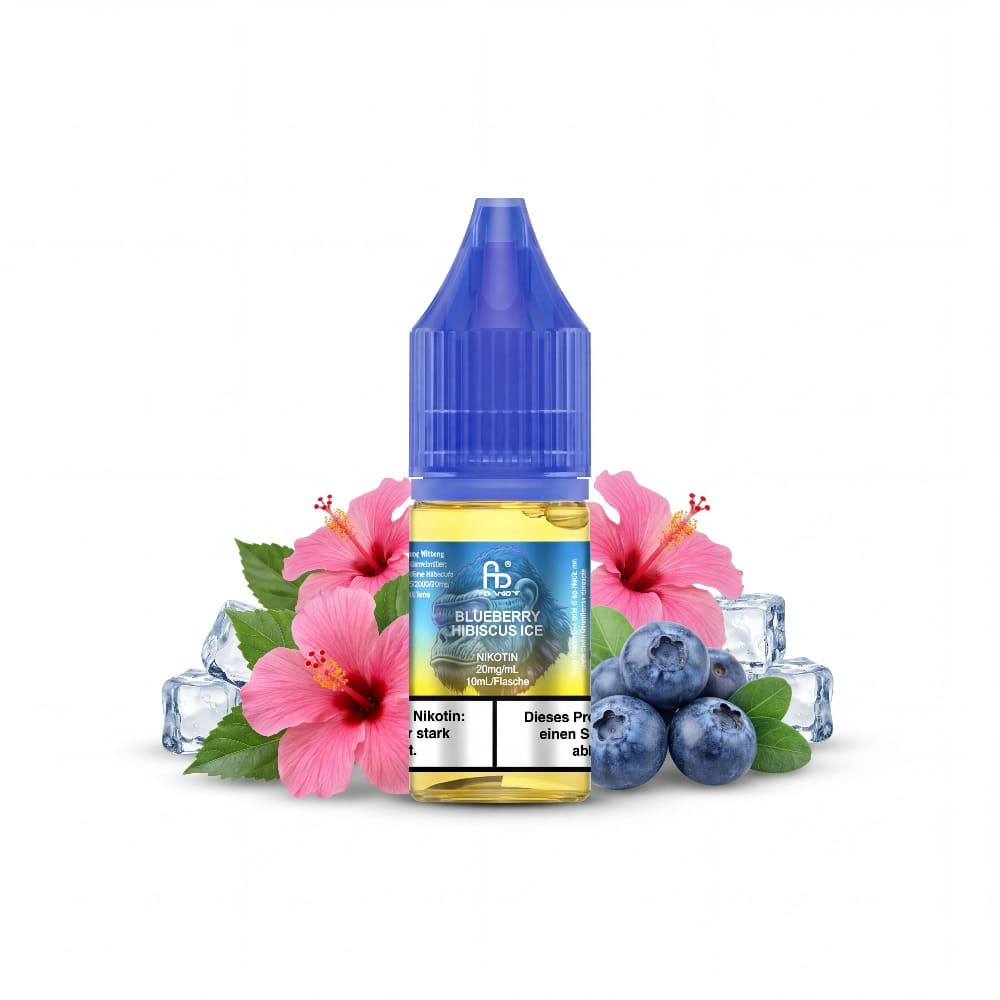 RandM Tornado Blueberry Hibiscus Ice Nikotinsalz Liquid 10ml mit Blaubeere, Hibiskus & Ice
